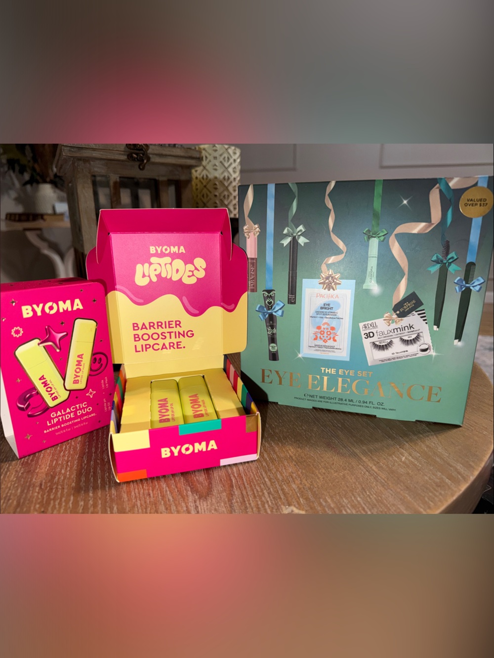 BYOMA LipTides Barrier Boosting Lipcare Duo with Eye Elegance Gift Set, RV:$28